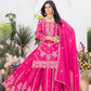 Teeya Creation Rani Color Chinnon Silk Embroidery Work Fully Stitched Salwar Suit - Swadesiicart