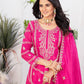 Teeya Creation Rani Color Chinnon Silk Embroidery Work Fully Stitched Salwar Suit - Swadesiicart