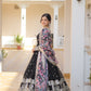 Teeya Creation Black Color Faux Georgette Embroidery And Sequence Work Fully Stitched Anarkali Gown - Swadesiicart