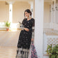 Teeya Creation Black Color Faux Georgette Embroidery And Sequence Work Fully Stitched Anarkali Gown - Swadesiicart