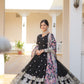Teeya Creation Black Color Faux Georgette Embroidery And Sequence Work Fully Stitched Anarkali Gown - Swadesiicart