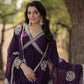 Teeya Creation Purple Color Faux Georgette Zari Embroidery Work Fully Stitched Anarkali Gown - Swadesiicart