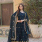 Teeya Creation Morpich Color Faux Georgette Heavy Work Fully Stitched Anarkali Gown - Swadesiicart
