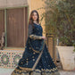 Teeya Creation Morpich Color Faux Georgette Heavy Work Fully Stitched Anarkali Gown - Swadesiicart