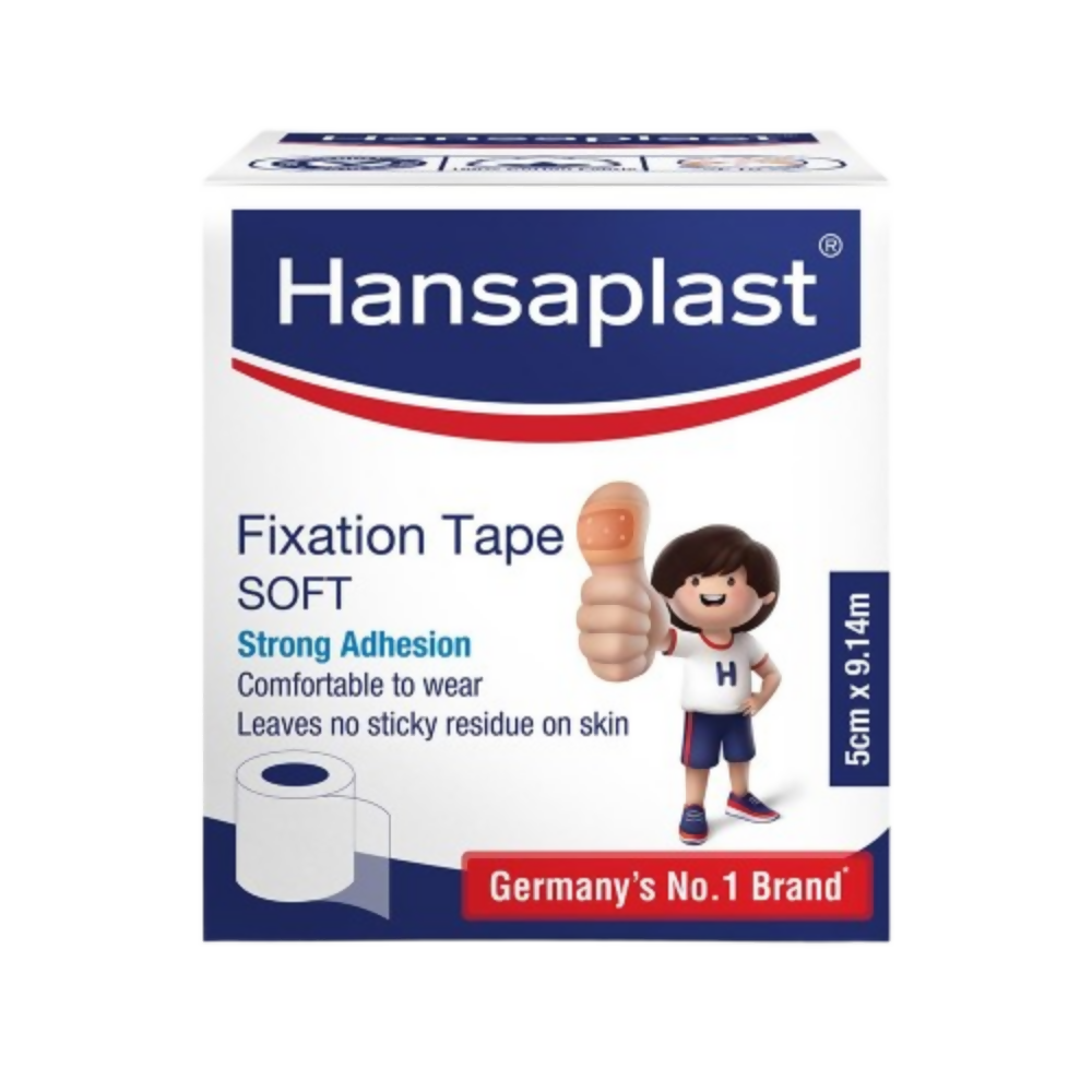 Hansaplast Soft Fixation Tape for Wound Dressing - 5.00Cm X 9.14Mtr | Swadesiicart