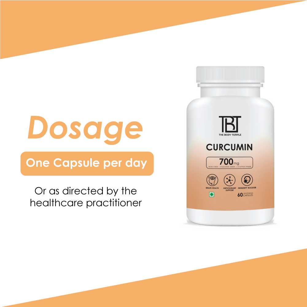 The Body Temple Curcumin 700mg For Brain Health and Immunity Capsules | Swadesiicart