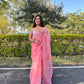 Vamsee Pink Organza Saree - Swadesiicart