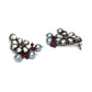 Long Kundan Neckpiece with Earrings with Multi Stones Jewellery Set (Grey) - Ruby Raang - Swadesiicart