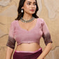Shree Shyam Fashion Rani Pink Linen Saree