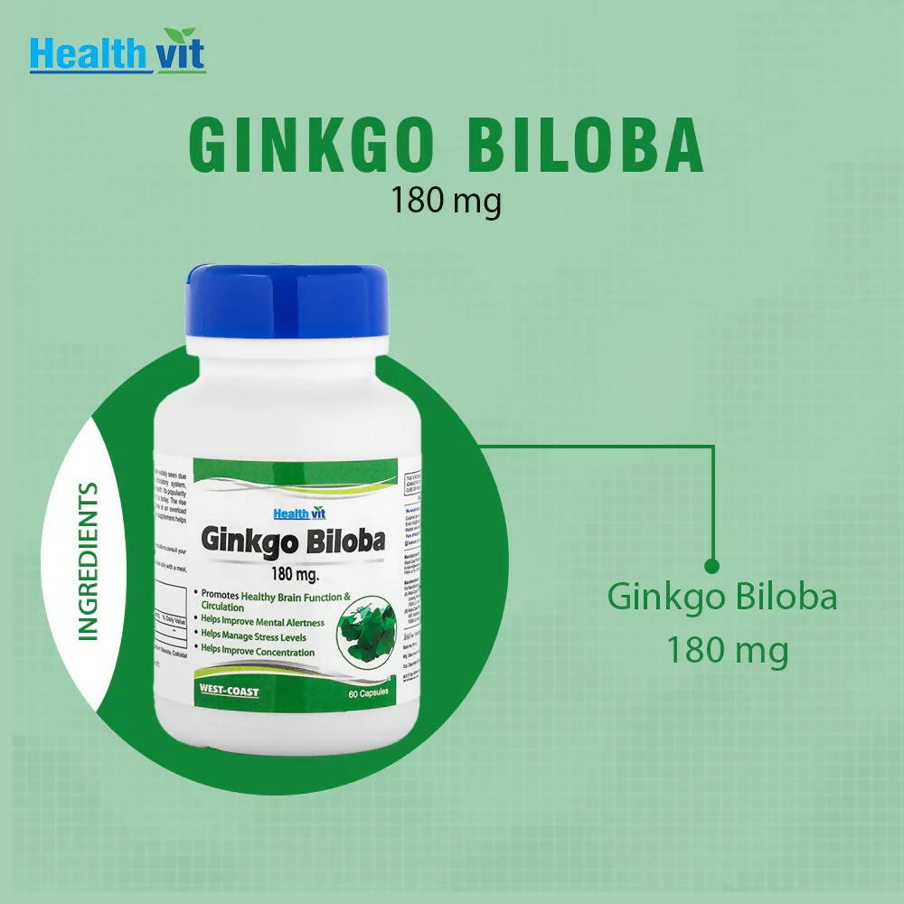 Healthvit Ginkgo Biloba Capsule - Swadesiicart