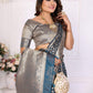 Aastha Fashion Teal Organza Silk Weaving Saree