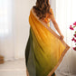 Exclusive Collection Yellow Green Party Wear Chinon Salk Saree - Swadesiicart