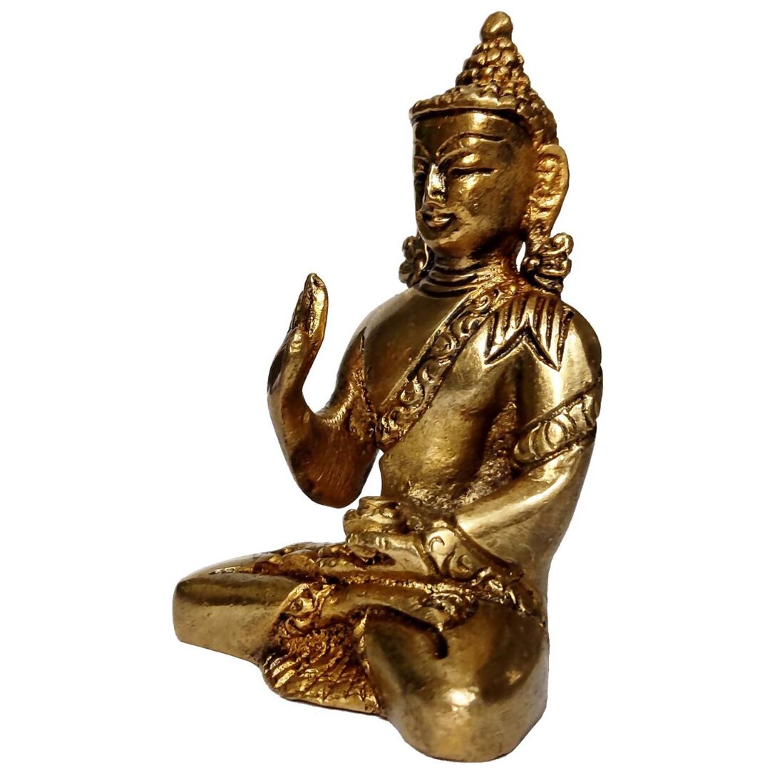 Purpledip Brass Idol Preaching Buddha - Swadesiicart