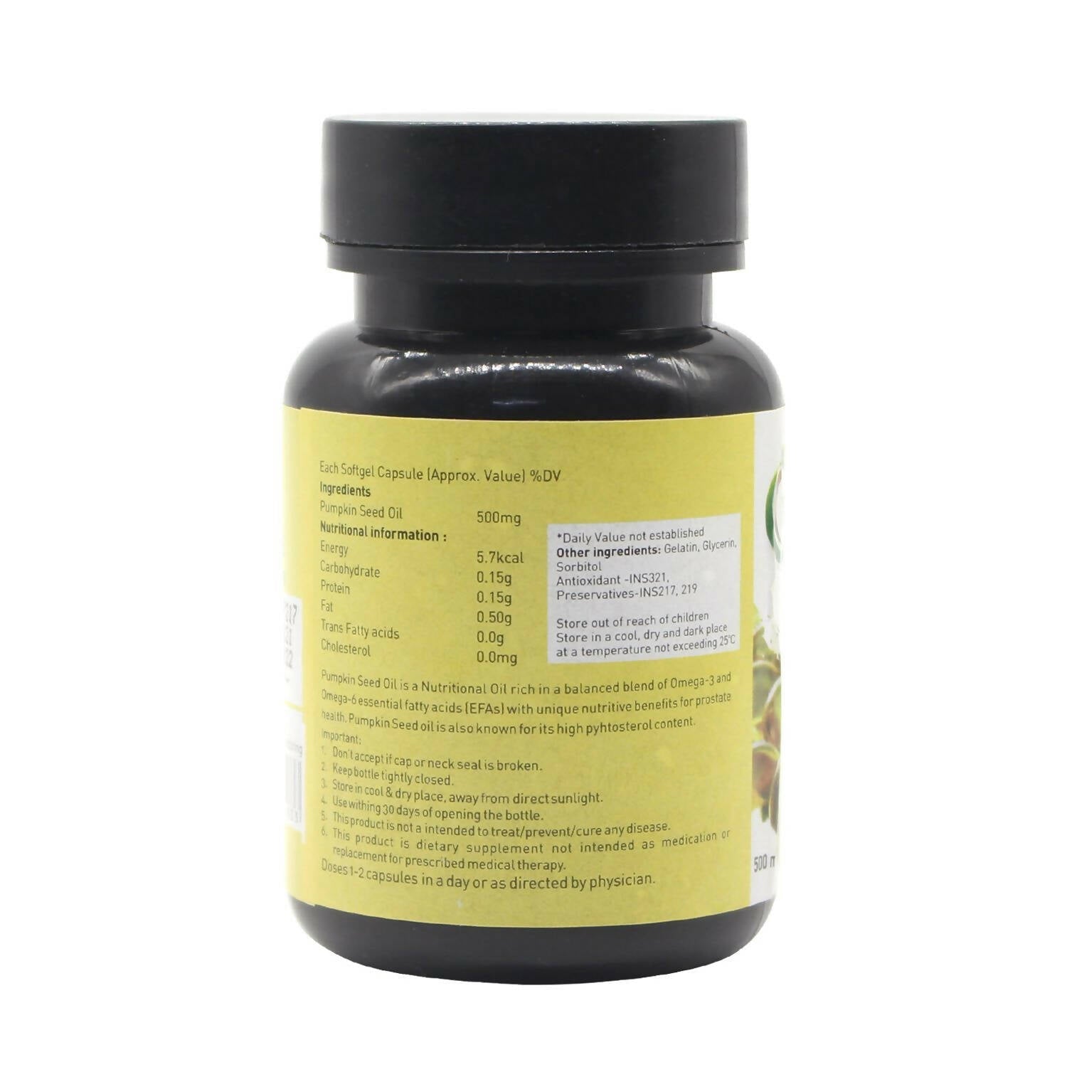 Nutriorg Pumpkin Seed Oil Soft Gel Capsules - Swadesiicart