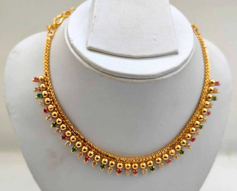 Gold-Polished Pretty Necklace | Swadesiicart
