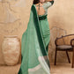 Shree Shyam Fashion Pista Green Linen Saree