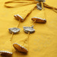 Ahalyaa Women Mustard Yellow Floral Printed Pure Cotton Co-Ords - Swadesiicart