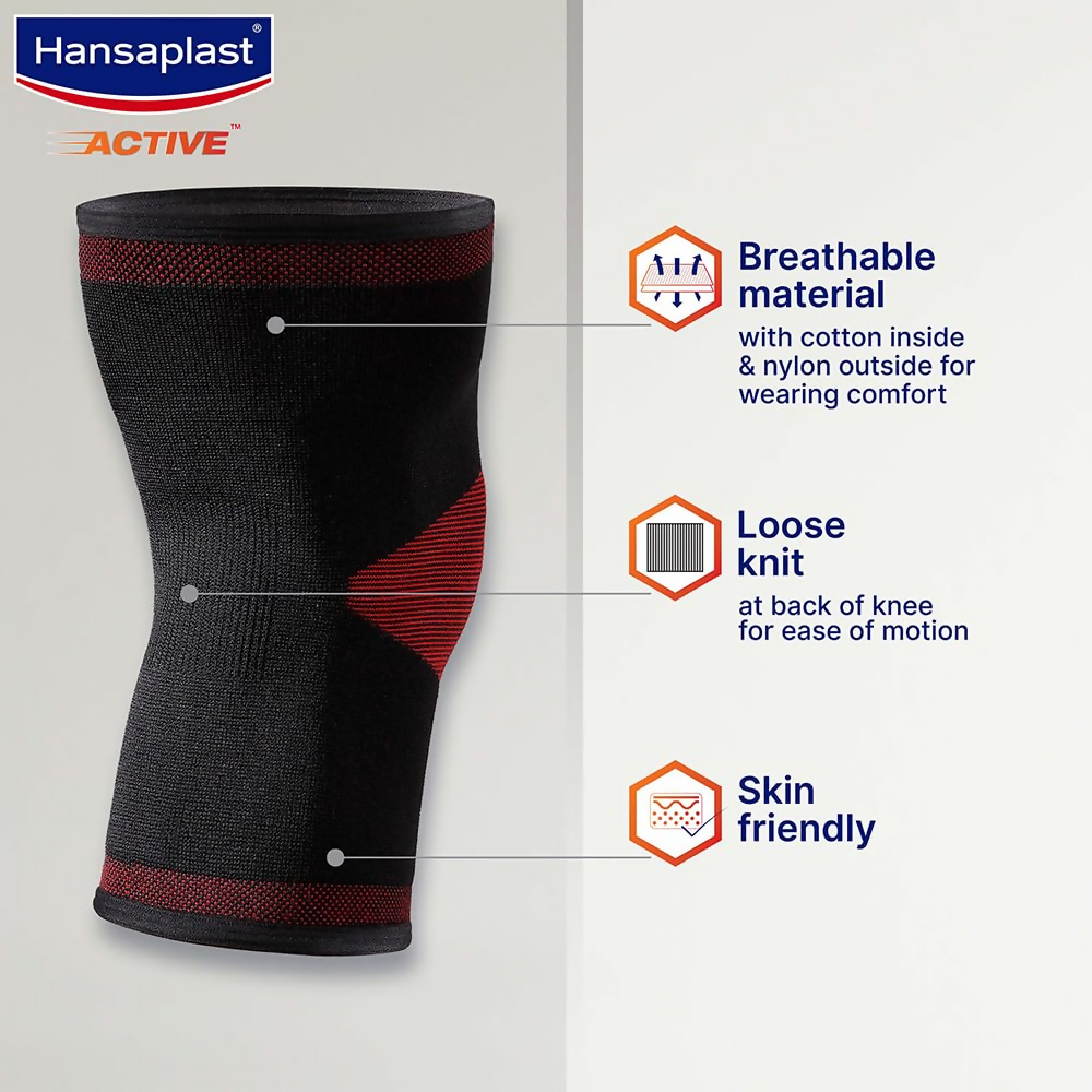 Hansaplast Active Knee Support for Men & Women (Pair) | Swadesiicart