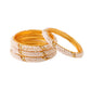 NVR Women Set of 2 Gold-Polished Traditional Pearls Beaded Bangles - Swadesiicart