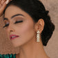 Long Kundan Earrings (silver) - Ruby Raang - Ruby Raang Studio