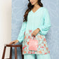 Ahalyaa Women's Traditional wear Co-ords - Blue - Swadesiicart
