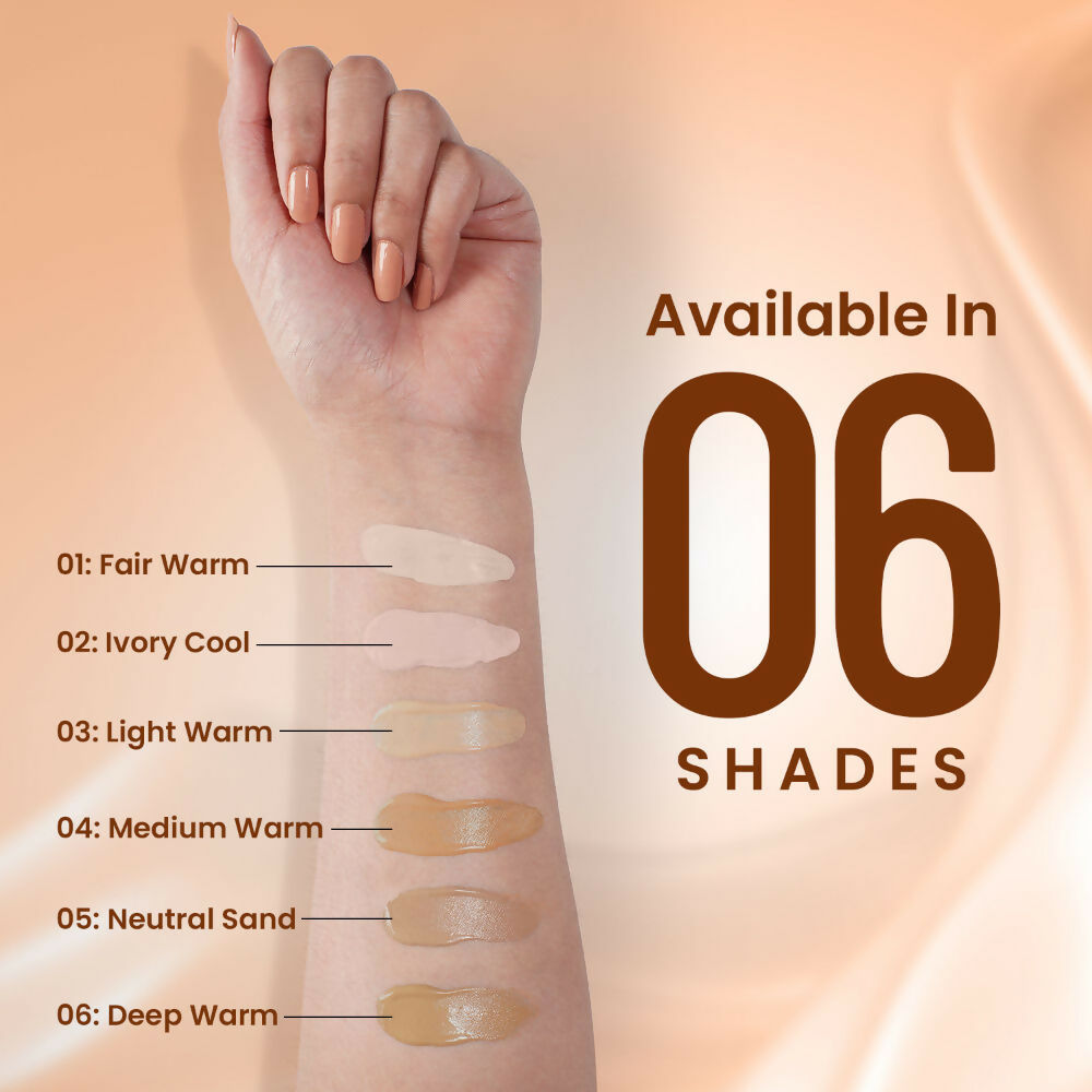 Swiss Beauty Matte Maxx Cover Foundation with Hyaluronic Acid & Vitamin E - 6 Deep Warm | Swadesiicart