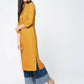 Aniyah Rayon Solid Straight Mustard Color Kurta (AN-110K) - Swadesiicart