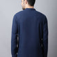 Even Apparels Navy Pure Cotton Men's Kurta With Band Collar | Swadesiicart