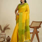 Vishnu Weaves Women's Yellow Raw Silk Thread Woven Saree with Blouse - Swadesiicart