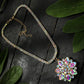 Mominos Fashion Johar Kamal Statement Gold-Polished Finish AD Stone Long Necklace For Women (White) | Swadesiicart