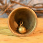 CraftVatika Gold-Toned Brass Hand Held Pooja Bell | Swadesiicart