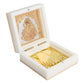 Golden Peacock White 24 Ct Gold Polished White SaiBaba Wood Prayer Box