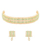 Gold-Polished Traditional Kundan Pearl Choker Necklace Jewellery Set For Women And Girls - Wahe Jewels - Swadesiicart