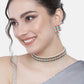 Gold-Polished Traditional Peach Pearl & Kundan Studded Choker Necklace Jewellery Set For Women/Girls - Wahe Jewels - Swadesiicart