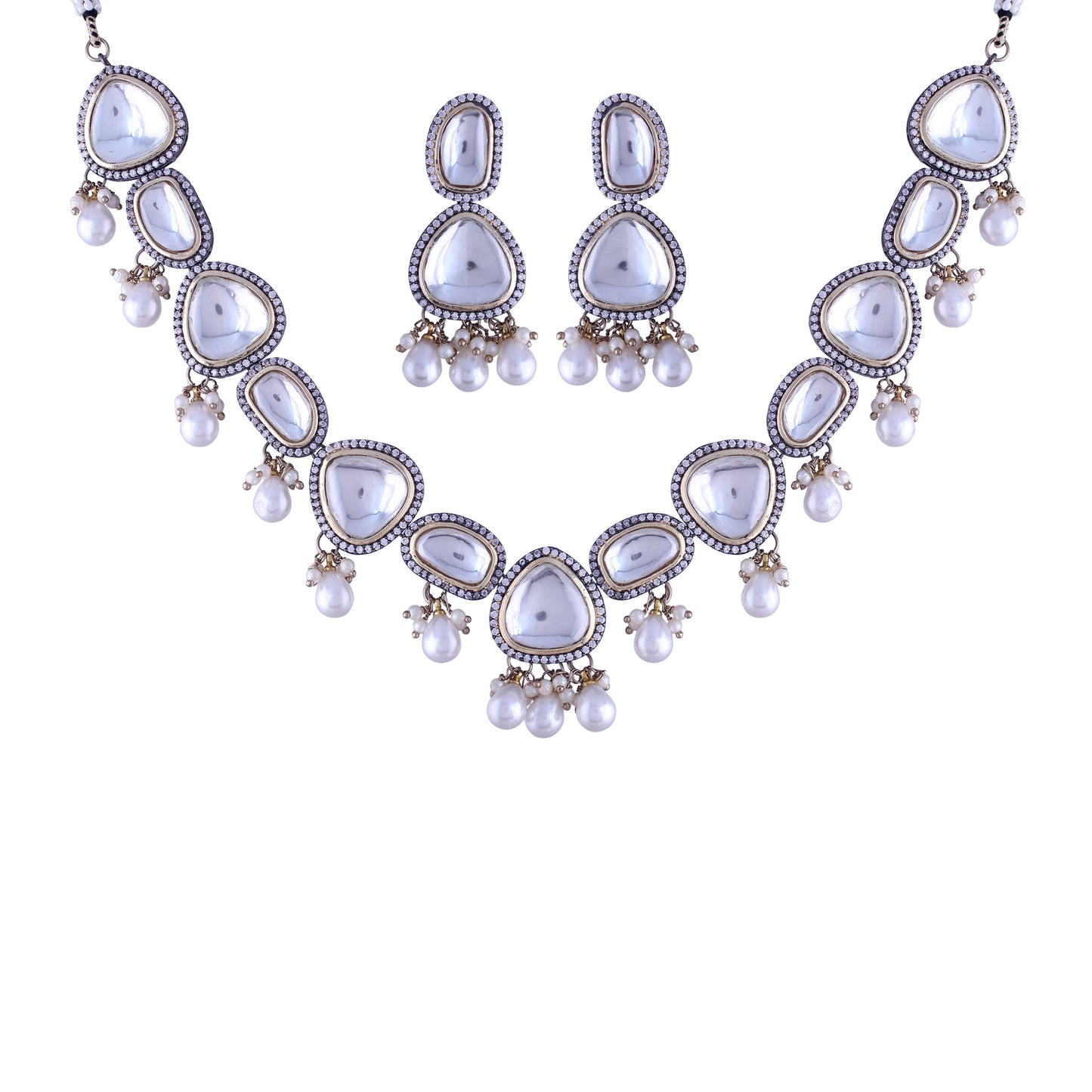 GUDIYA POLKI KUNDAN NECKPIECE - Wahe Jewels - Swadesiicart