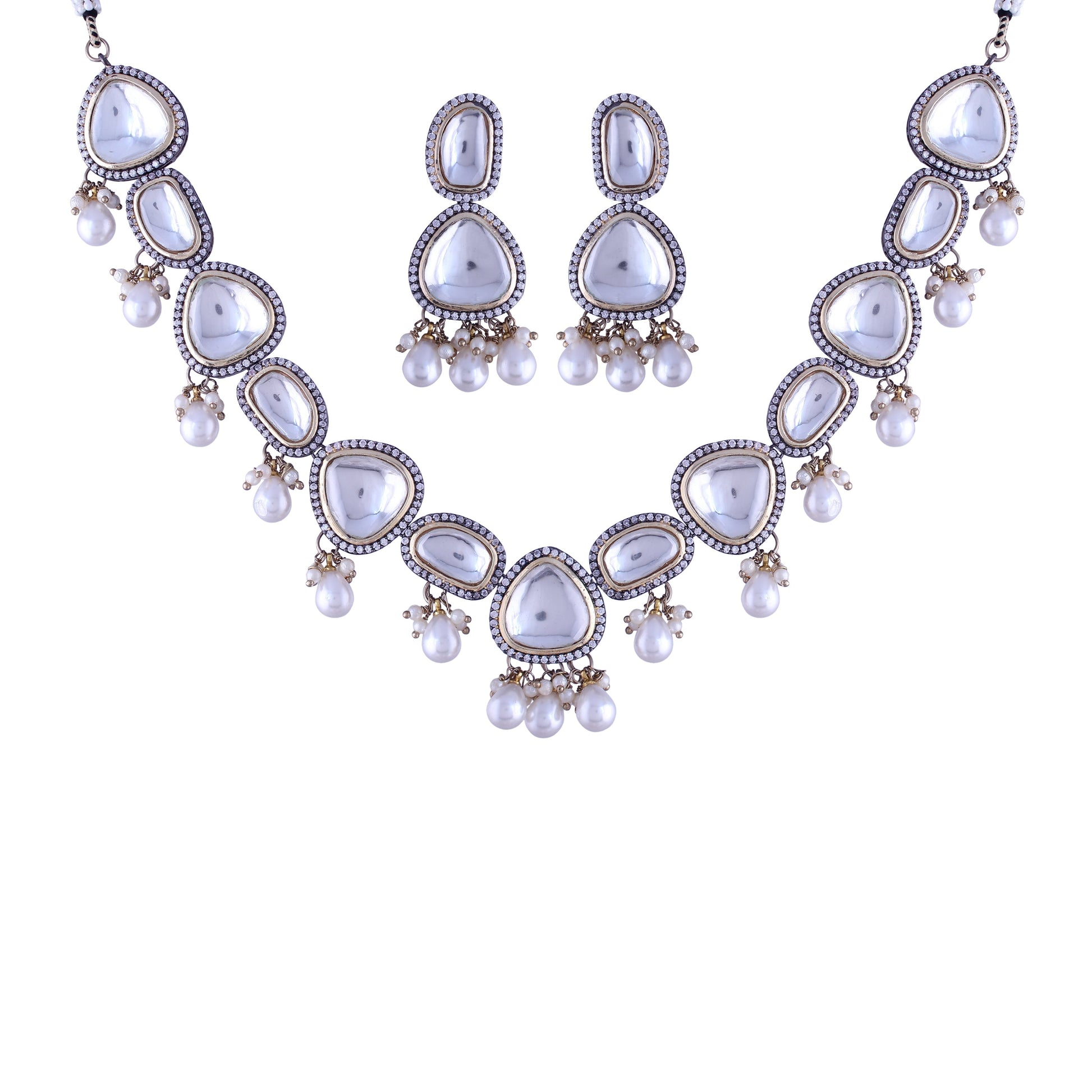 GUDIYA POLKI KUNDAN NECKPIECE - Wahe Jewels - Swadesiicart