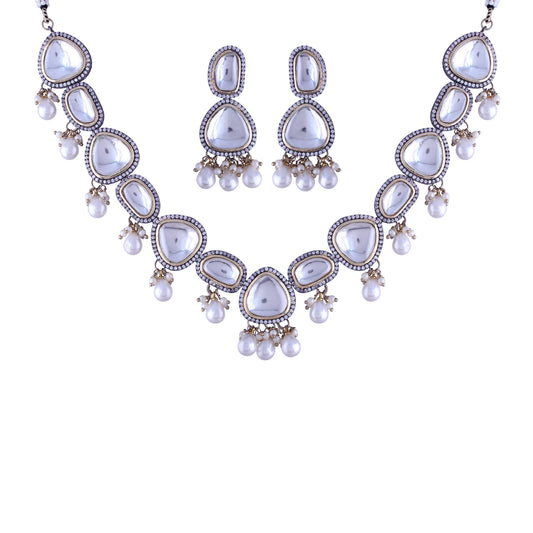 GUDIYA POLKI KUNDAN NECKPIECE - Wahe Jewels - Swadesiicart