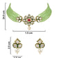Gold-Polished Traditional Choker Set Glided With Kundan & Beads For Women/Girls - Wahe Jewels - Swadesiicart