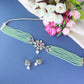 Gold-Polished Traditional Choker Set Glided With Kundan & Beads For Women/Girls - Wahe Jewels - Swadesiicart