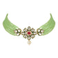 Gold-Polished Traditional Choker Set Glided With Kundan & Beads For Women/Girls - Wahe Jewels - Swadesiicart