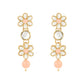 Gold-Polished Traditional Kundan Studded Bridal Choker Necklace & Drop Earrings Jewellery Set For Women/Girls - Wahe Jewels - Swadesiicart