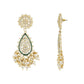 Gold-Polished Traditional Pearl Kundan Meenakari Floral Necklace With Earring Maang Tikka & Finger Ring Set For Women And Girls - Wahe Jewels - Swadesiicart