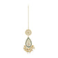 Gold-Polished Traditional Pearl Kundan Meenakari Floral Necklace With Earring Maang Tikka & Finger Ring Set For Women And Girls - Wahe Jewels - Swadesiicart