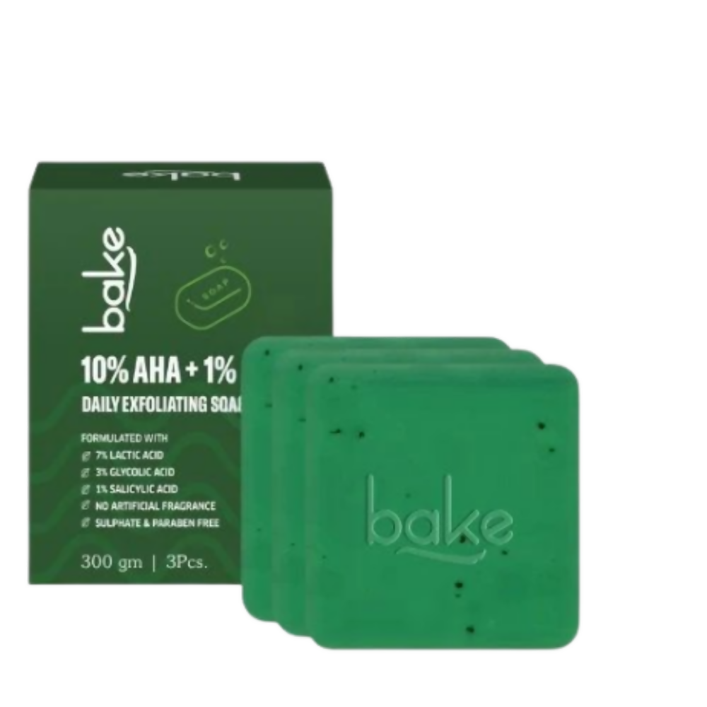 Bake 10% AHA + 1% BHA Scrub Treatment Soap | Swadesiicart