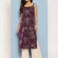 Ahalyaa Women's Traditional wear Kurta - Wine | Swadesiicart