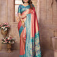 Aastha Fashion Red Banarasi Tissue Silk Weaving Saree