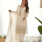Joban Fashion White Kurta Set Silk Sequence Embroidery Work - Swadesiicart