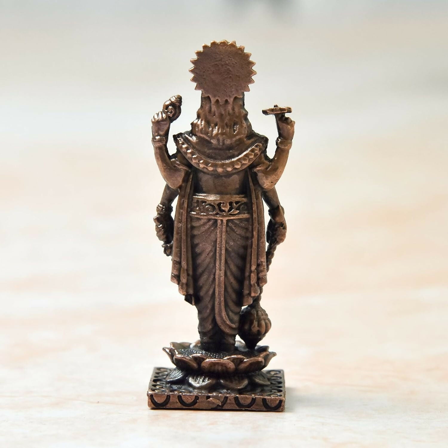 Copper Idols India - By Bhimonee Decor , Copper Vishnu Idol - Swadesiicart