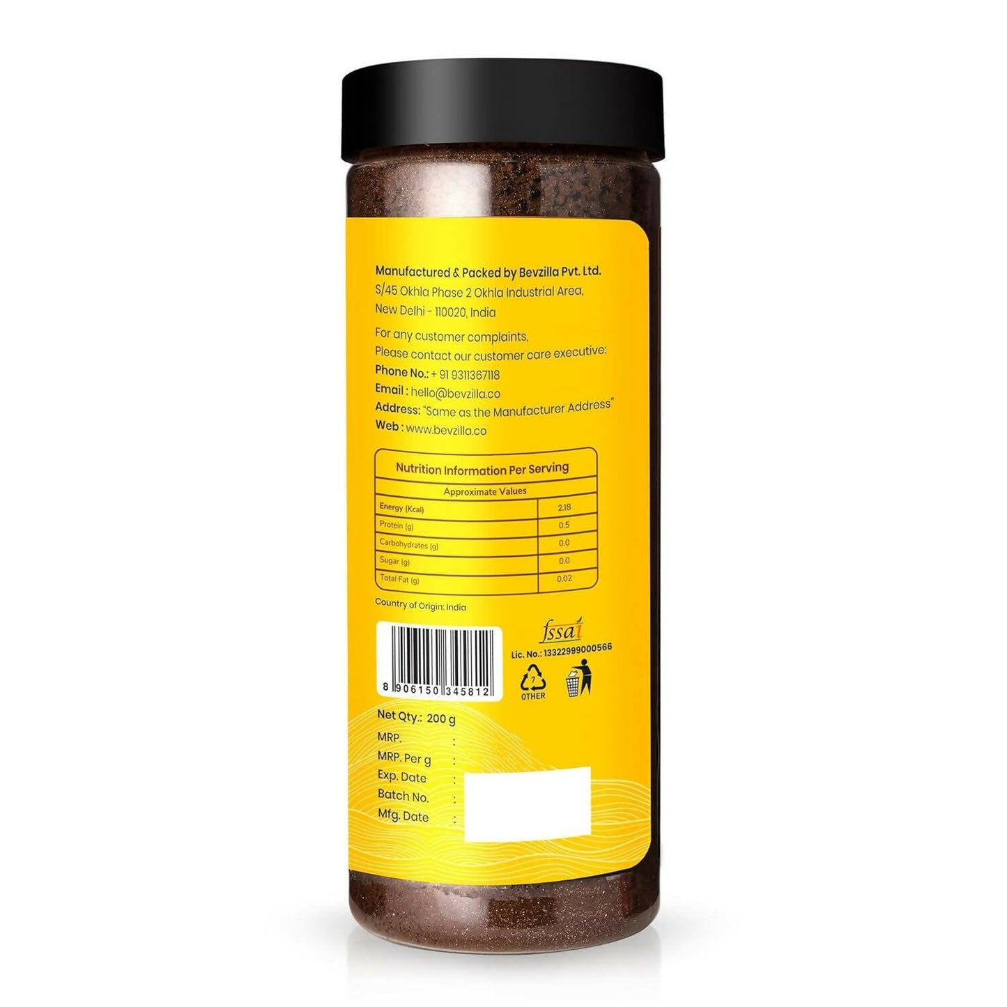 Bevzilla Premium Hazelnut Coffee Powder 100% Arabica | Swadesiicart