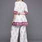Ahalyaa Women's Traditional Wear Co-ods - White - Swadesiicart